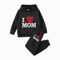 “I Love Mom” Fleece Hoodie Set